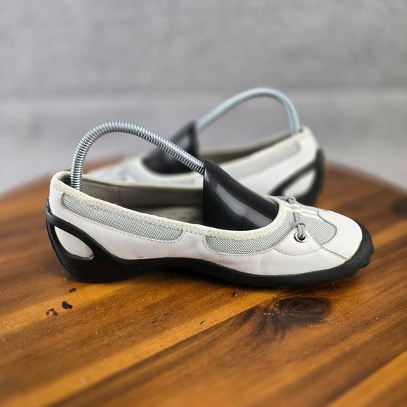 Privo White Leather Slip On Casual Comfort Balletcore Flats Shoes 7.5 M - Picture 8 of 15